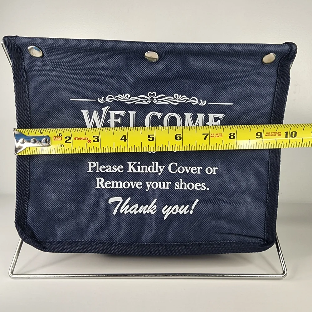 Foldable Fabric Storage Box for Disposable Shoe Covers or Booties.